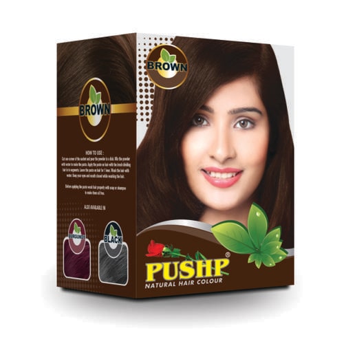 

Pushp Henna Natural Hair Colour (Brown) 10g Each (Pack Of 10)