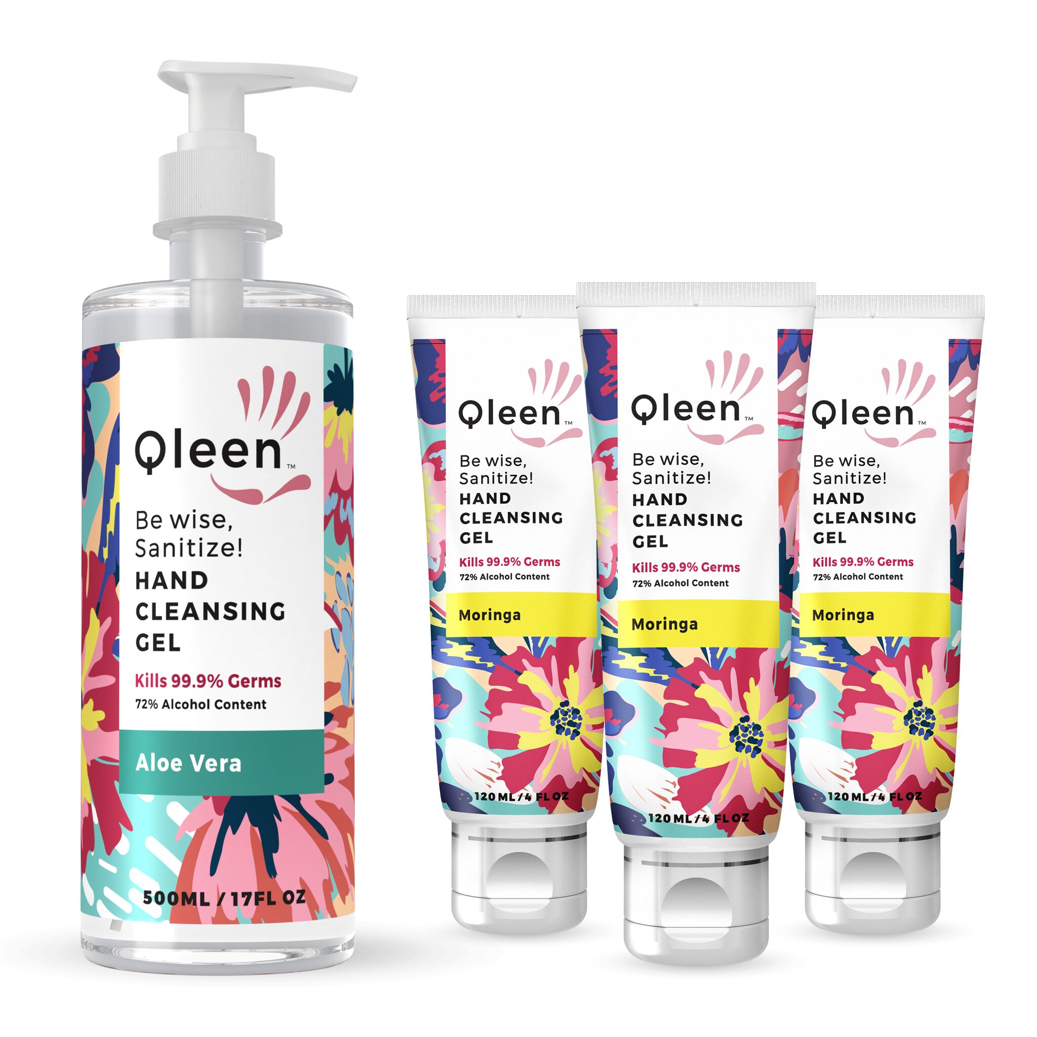 

Qleen Waterless Hand Sanitizer Gel 70 Isopropyl Alcohol Based Instant Germ Protection Sanitizing Gel Rinse Free Palm Cleaner Handrub