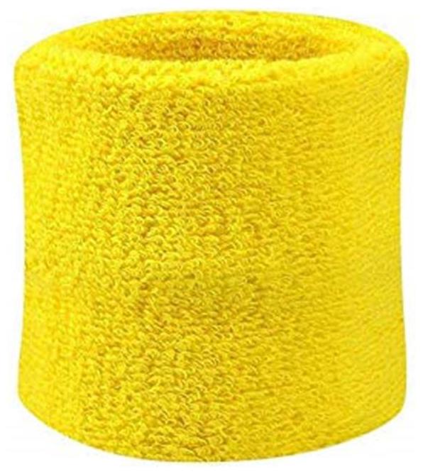 

R-LON Wrist Band for Sweat Men Sports Cotton Yellow (Pack of 1)