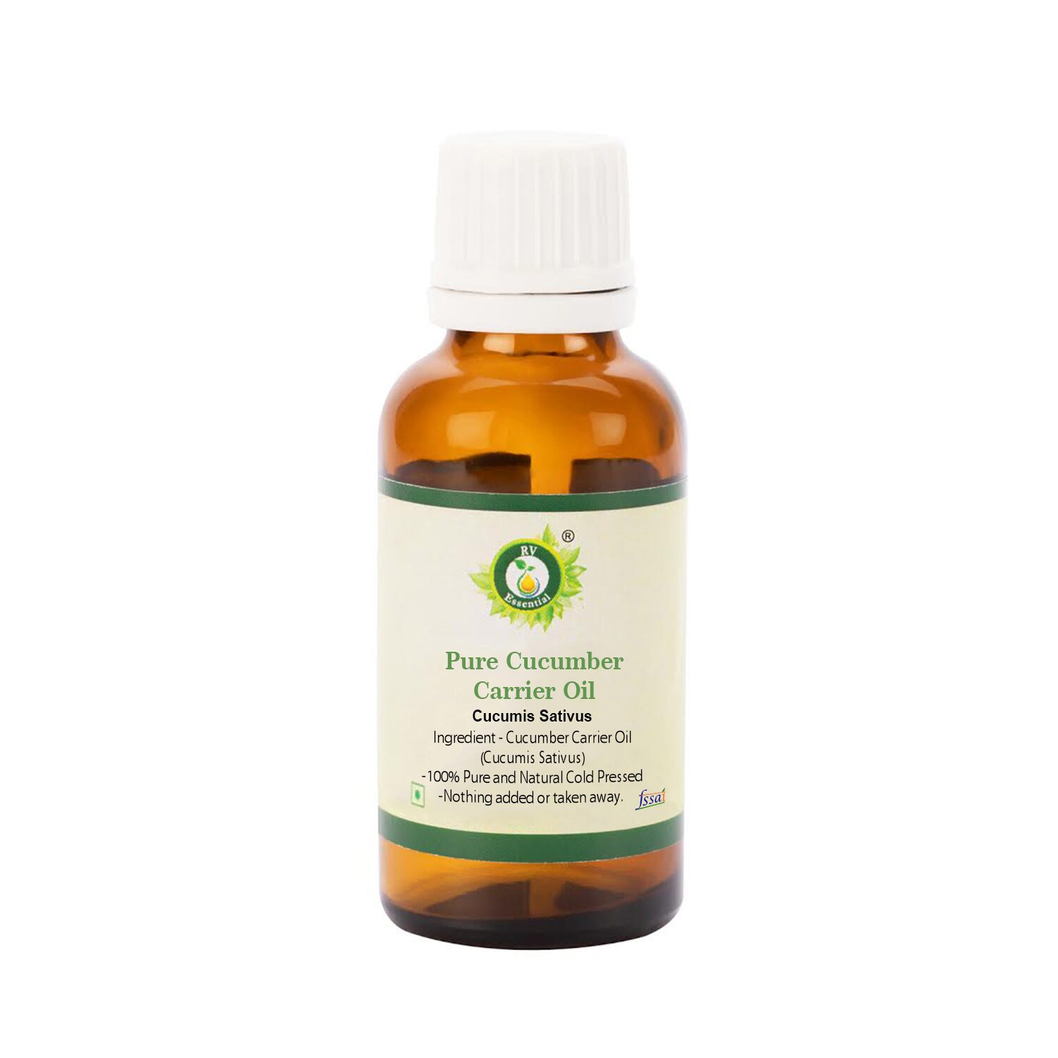 

R V Essential Pure Cucumber Carrier Oil 30ml- Cucumis Sativus (100 Pure And Natural Cold Pressed)