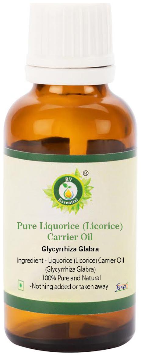 

R V Essential Pure Liquorice (Licorice) Carrier Oil 15ml- Glycyrrhiza Glabra (100 Pure and Natural)