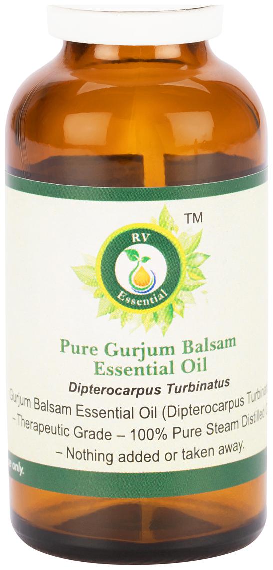 

R V Essential Pure Gurjum Balsam Essential Oil 10ml- Dipterocarpus Turbinatus (100 Pure and Natural Steam Distilled)