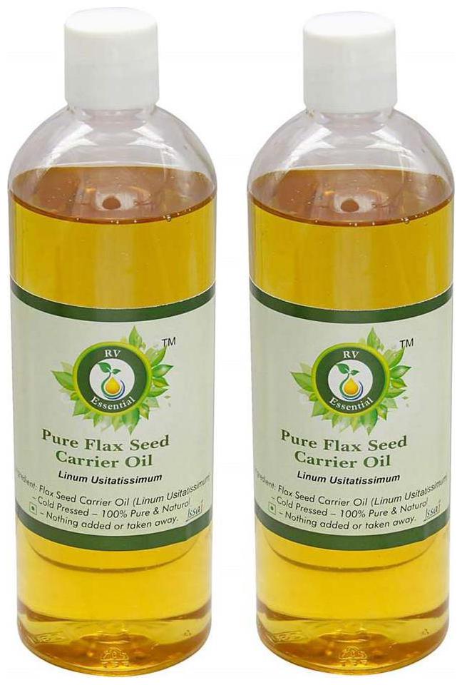 

R V Essential Pure Flax Seed Carrier Oil (100 ml 100 ml) Pack Of Two- Linum Usitatissimum (100 Pure And Natural Cold Pressed)