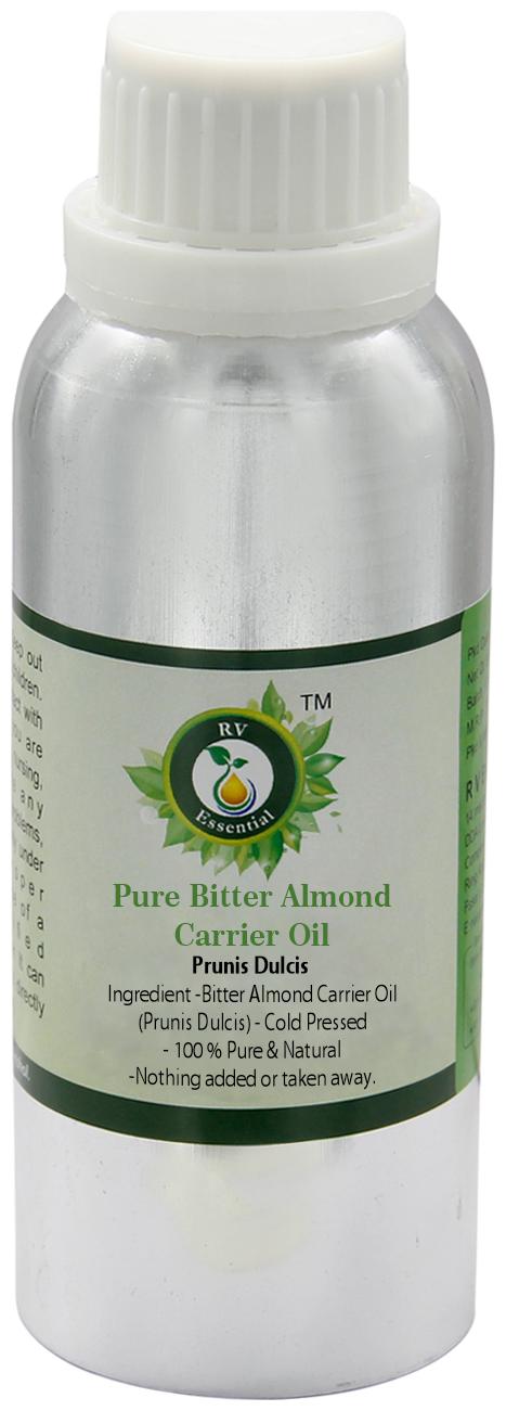 

R V Essential Pure Bitter Almond Carrier Oil 630ml- Prunis Dulcis (100 Pure and Natural Cold Pressed)