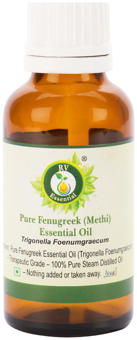 

R V Essential Pure Fenugreek (Methi) Essential Oil 30ml- Trigonella Foenumgraecum (100 Pure and Natural Steam Distilled)