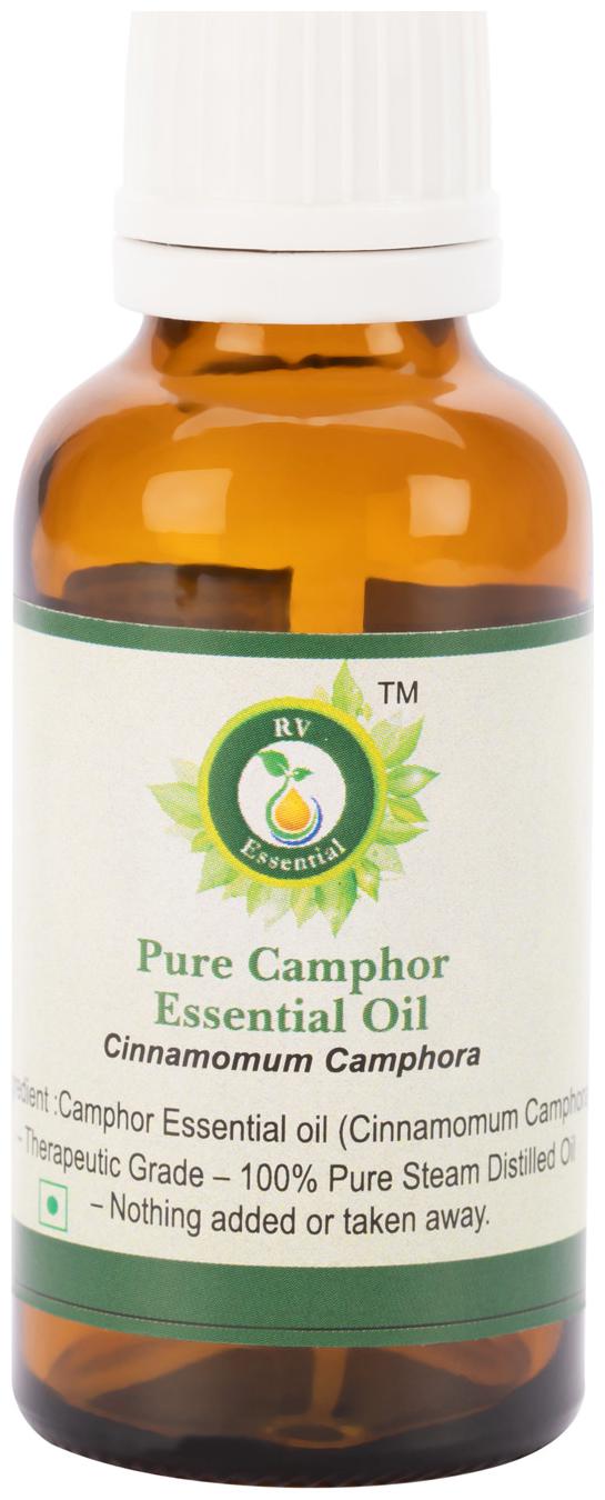 

R V Essential Pure Camphor Essential Oil 10ml- Cinnamomum Camphora (100 Pure and Natural Steam Distilled)