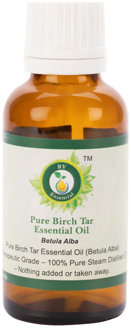 

R V Essential Pure Birch Tar Essential Oil 30ml- Betula Alba (100 Pure and Natural Steam Distilled)