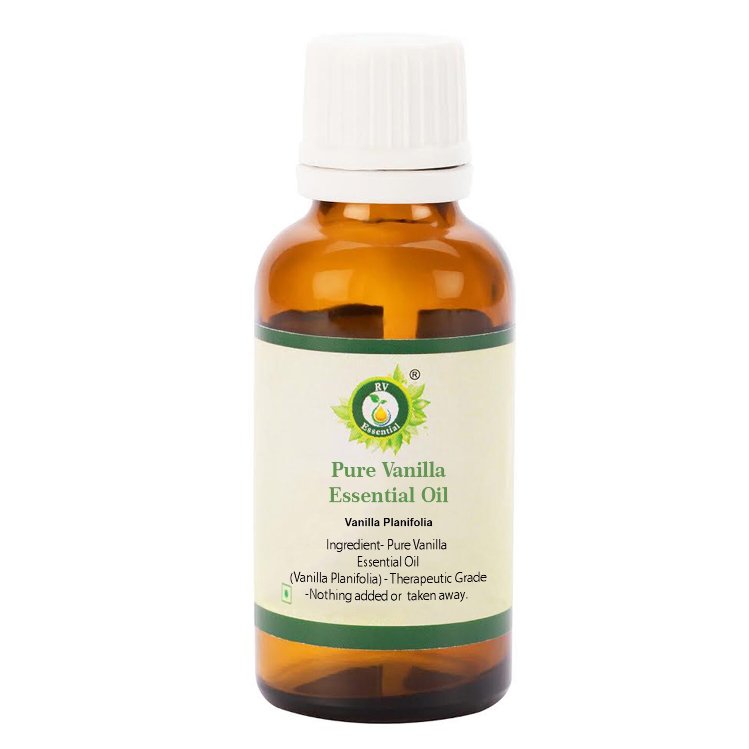 

R V Essential Pure Vanilla Essential Oil 100ml- Vanilla Planifolia (100 Pure And Natural Steam Distilled)