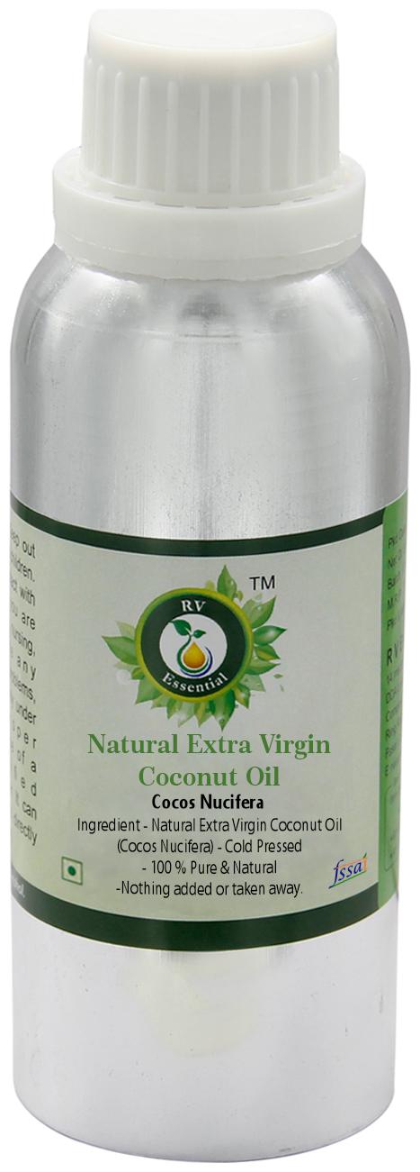 

R V Essential Natural Extra Virgin Coconut Oil 630ml- Cocos Nucifera (100 Pure and Natural Cold Pressed)