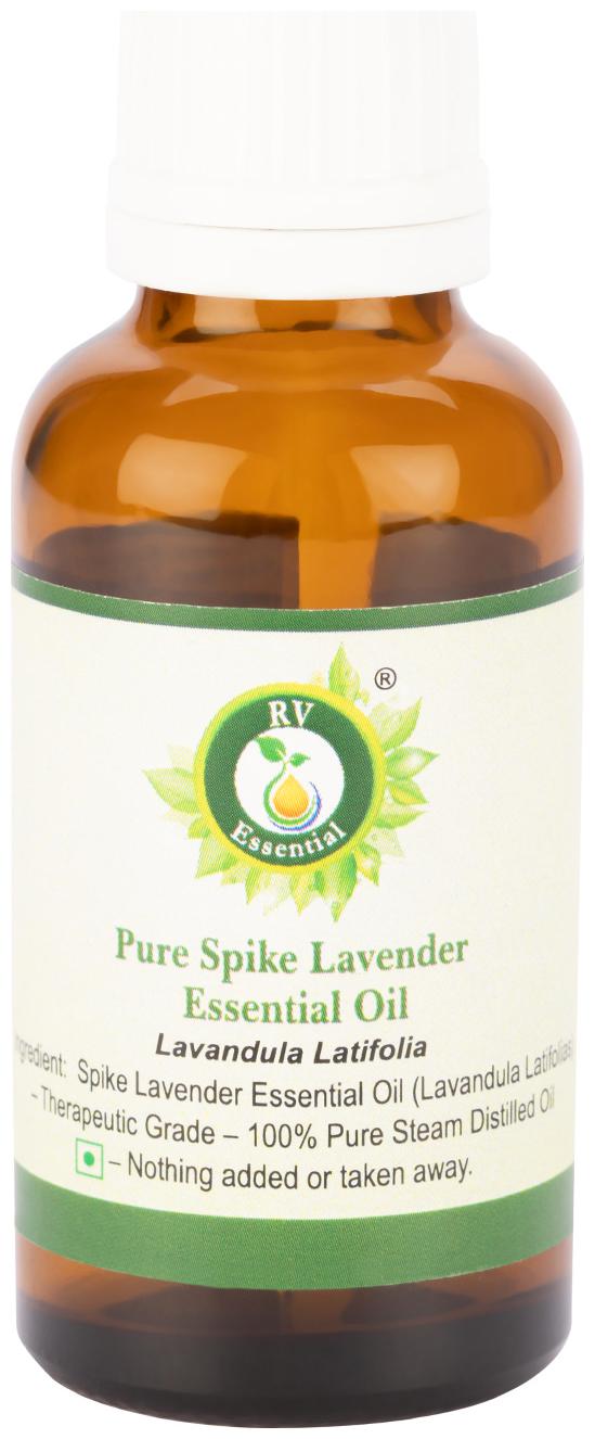 

R V Essential Pure Spike Lavender Essential Oil 10ml- Lavandula Latifolia (100 Pure and Natural Steam Distilled)