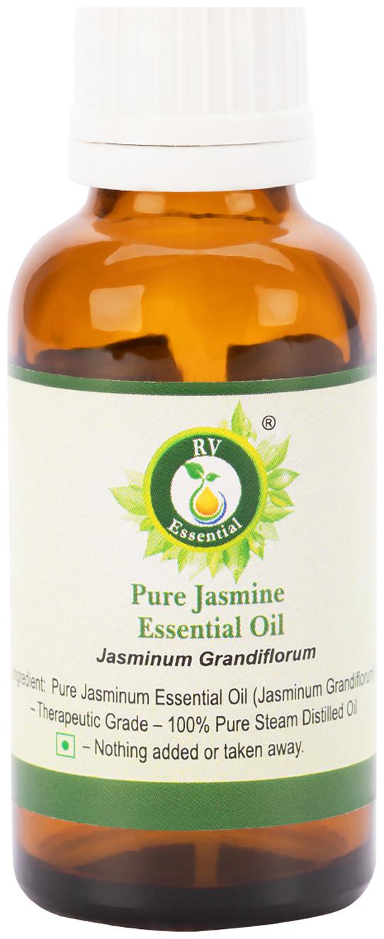 

R V Essential Pure Jasmine Essential Oil 5ml- Jasminum Grandiflorum (100 Pure and Natural Steam Distilled)