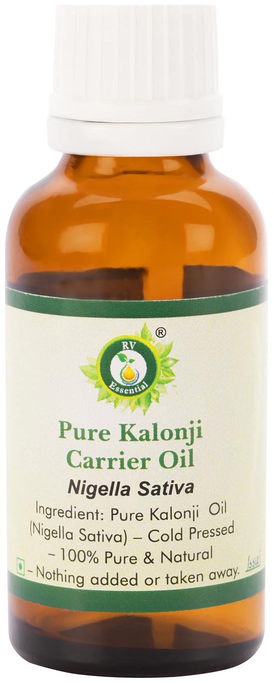 

R V Essential Pure Kalonji Carrier Oil 15ml- Nigella Sativa (100 Pure and Natural Cold Pressed)