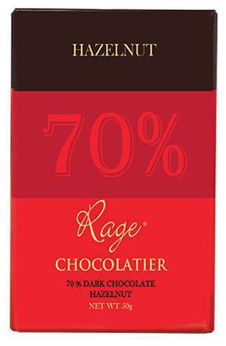 

Rage 70 Dark Hazelnut Chocolate Bar 50 g