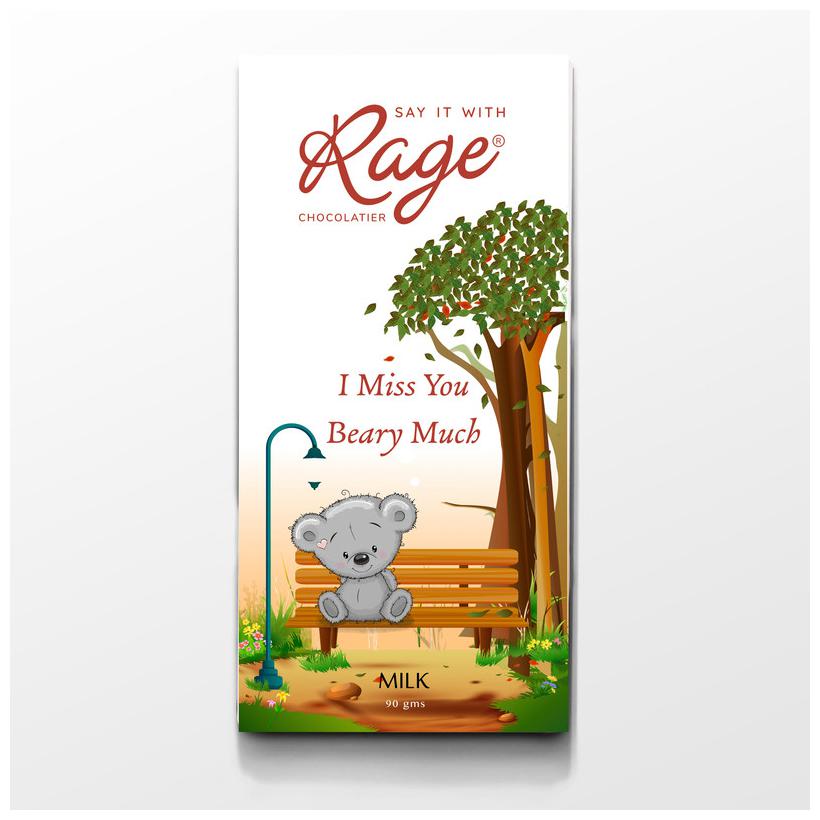 

Rage Chocolatier I Miss You Beary Much Milk Chocolate Bar 90 g