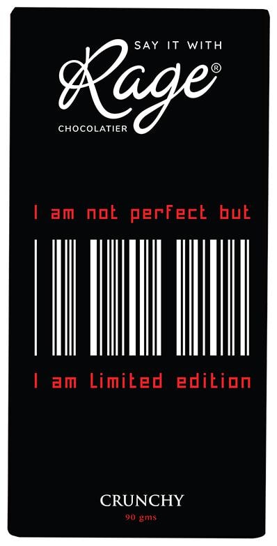 

Rage Chocolatier I am not perfect but limited edition Chocolate Bar 90 g Pack of 1