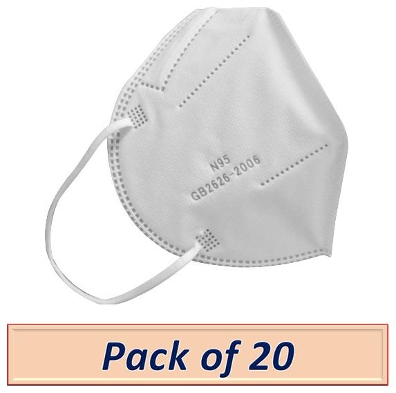

Raghumaya Anti Pollution Activate N95 Mask-White (Pack of 20)