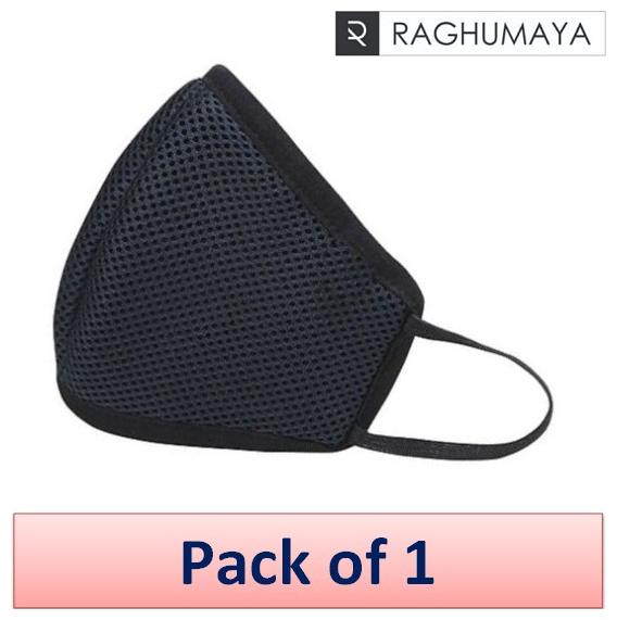 

Raghumaya Anti Pollution Activate 6 Ply Mask Reusable Outdoor -Black (Pack of 1)