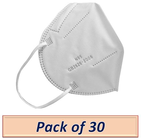 

Raghumaya Anti Pollution Activate N95 Mask-White (Pack of 30)