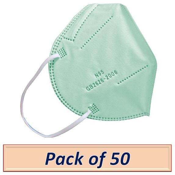 

Raghumaya Anti Pollution Activate N95 Mask-Green (Pack of 50)
