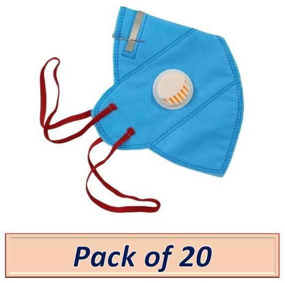 

Raghumaya Anti Pollution Activate N95 Mask-Blue (Pack of 20)