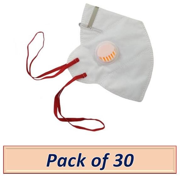 

Raghumaya Anti Pollution Activate N95 Mask-White (Pack of 30)