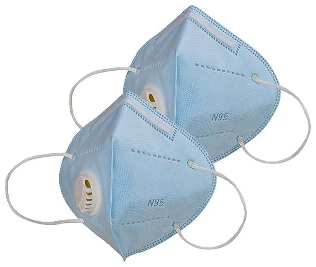 

Raghumaya Anti Pollution Activate N95 Mask With Respirator -Blue (Pack of 2)