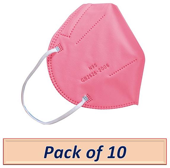 

Raghumaya Anti Pollution Activate N95 Mask-Pink (Pack of 10)