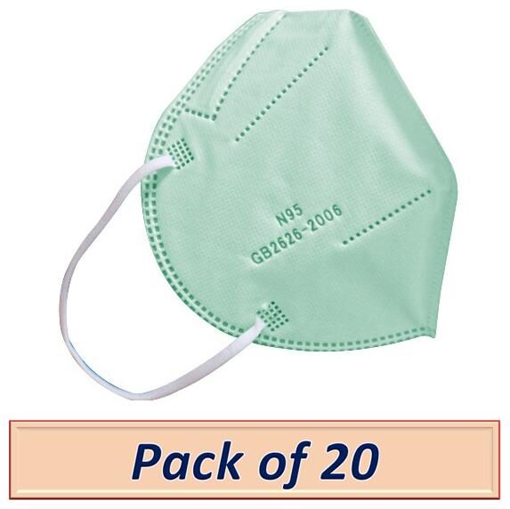 

Raghumaya Anti Pollution Activate N95 Mask-Green (Pack of 20)