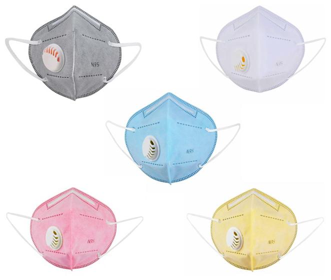 

Raghumaya Anti Pollution Activate N95 Mask With Respirator -Multicolor (Pack of 5)