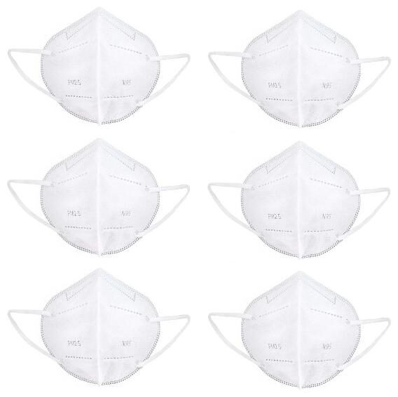 

Raghumaya Outdoor Anti Pollution Activate N95 Mask-White (Pack of 6)