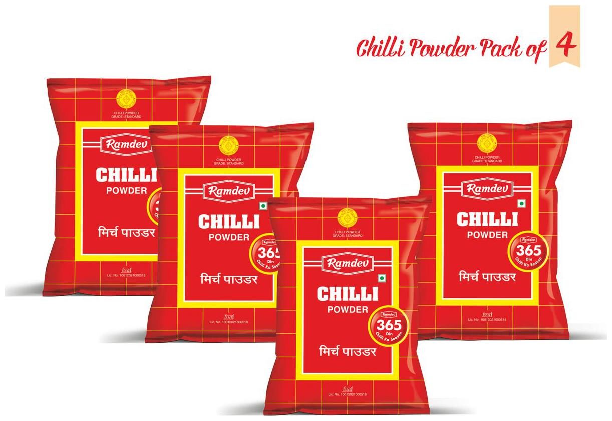 

Ramdev Chilli Powder 500 g (Pack Of 4)