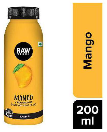 

Raw Pressery 100 Natural Cold Pressed Juice - Mango 200 ml