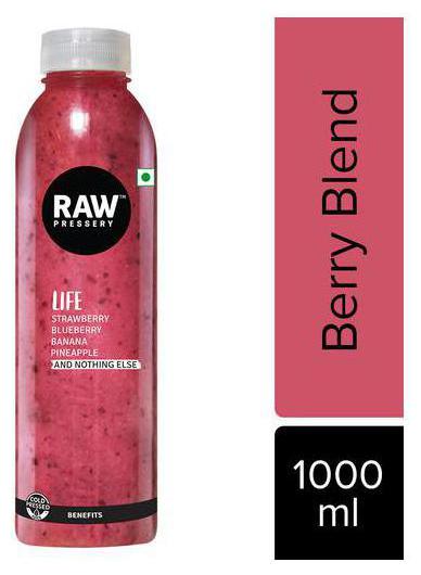 

Raw Pressery 100 Natural Cold Pressed Juice - Life 1 L