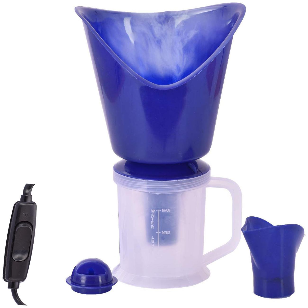 

Rcsp Relax Facial Mask Steam Inhaler Vaporizer For Cold And Cough Console With Switch System On Off All In One Vaporizer Machine For Kids Adult Mask (S-Dark Blue) Pack Of 1