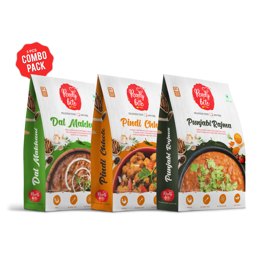 

Ready 2 Bite Ready to Eat Pindi Chhole 300 g Dal Makhani 300 g and Punjabi Rajma 300g Combo ( Pack of 3 )