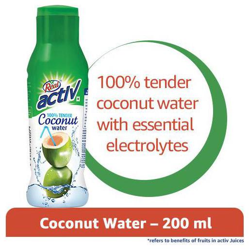 

Real Activ Coconut Water - With No Added Sugar 200 ml
