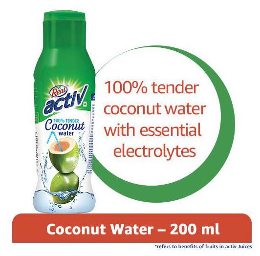 

Real Activ Coconut Water - With No Added Sugar 200 ml