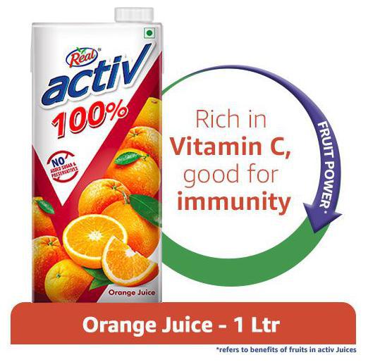 

Real Activ Juice Orange With No Added Sugar 1 L