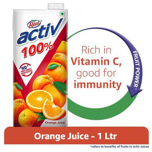 

Real Activ Juice Orange With No Added Sugar 1 L
