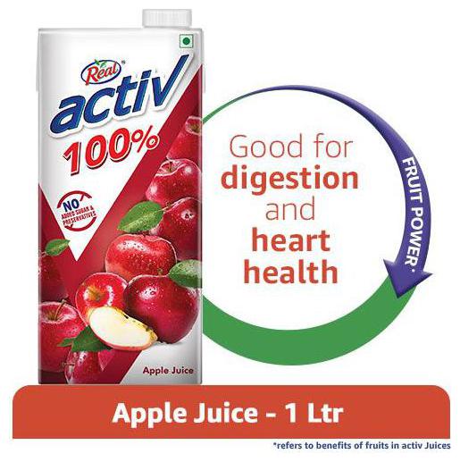 

Real Activ Juice - Apple with No Added Sugar 1 L