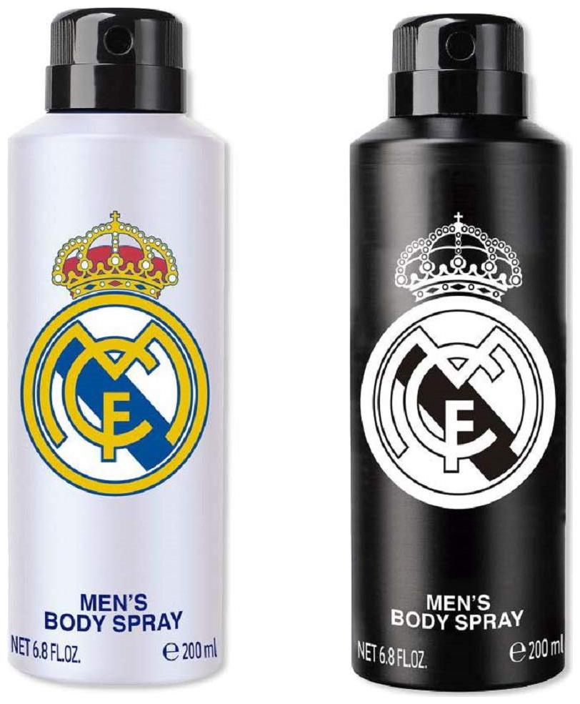 

Real Madrid White Black Deodorant Body Spray For Men- Pack Of 2 (200ml Each)