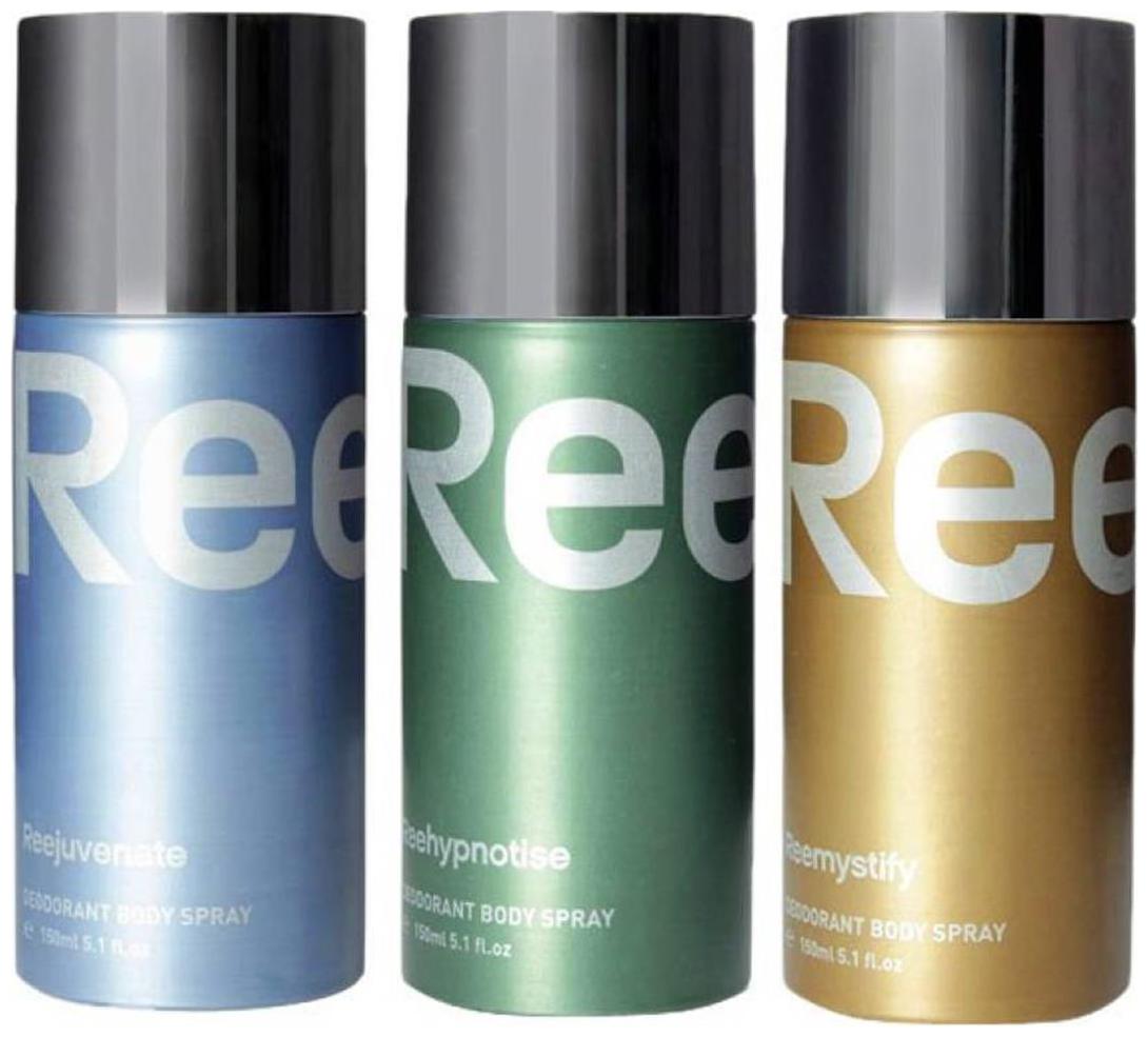 

Reebok Deodrant (pack of 3) (Reemystify Reejuvenate and Reehypnotise)( 390 Gram