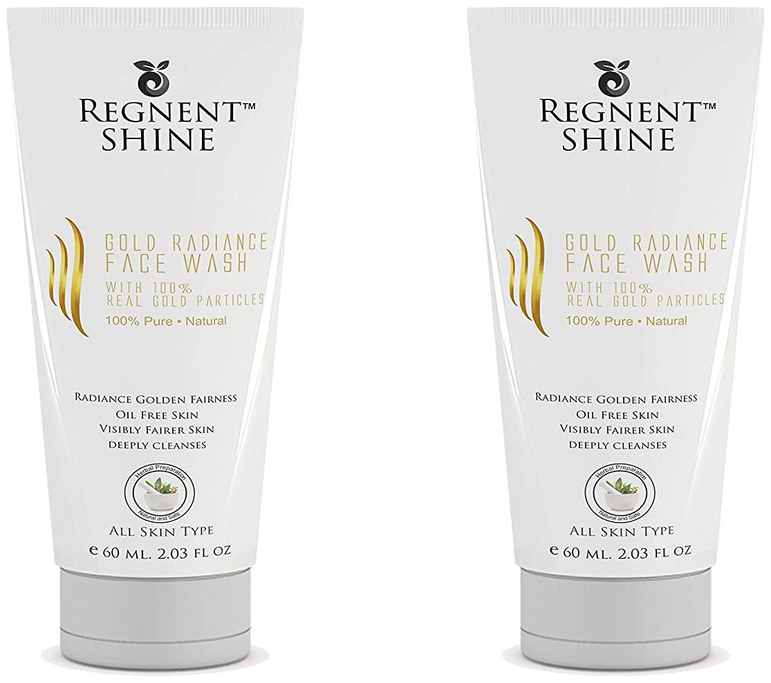 

Regnent Shine Ultra Radiance 24 Carat Gold Face Wash - No Parabens Sulphate Silicones Color 60ml (Pack of 2)
