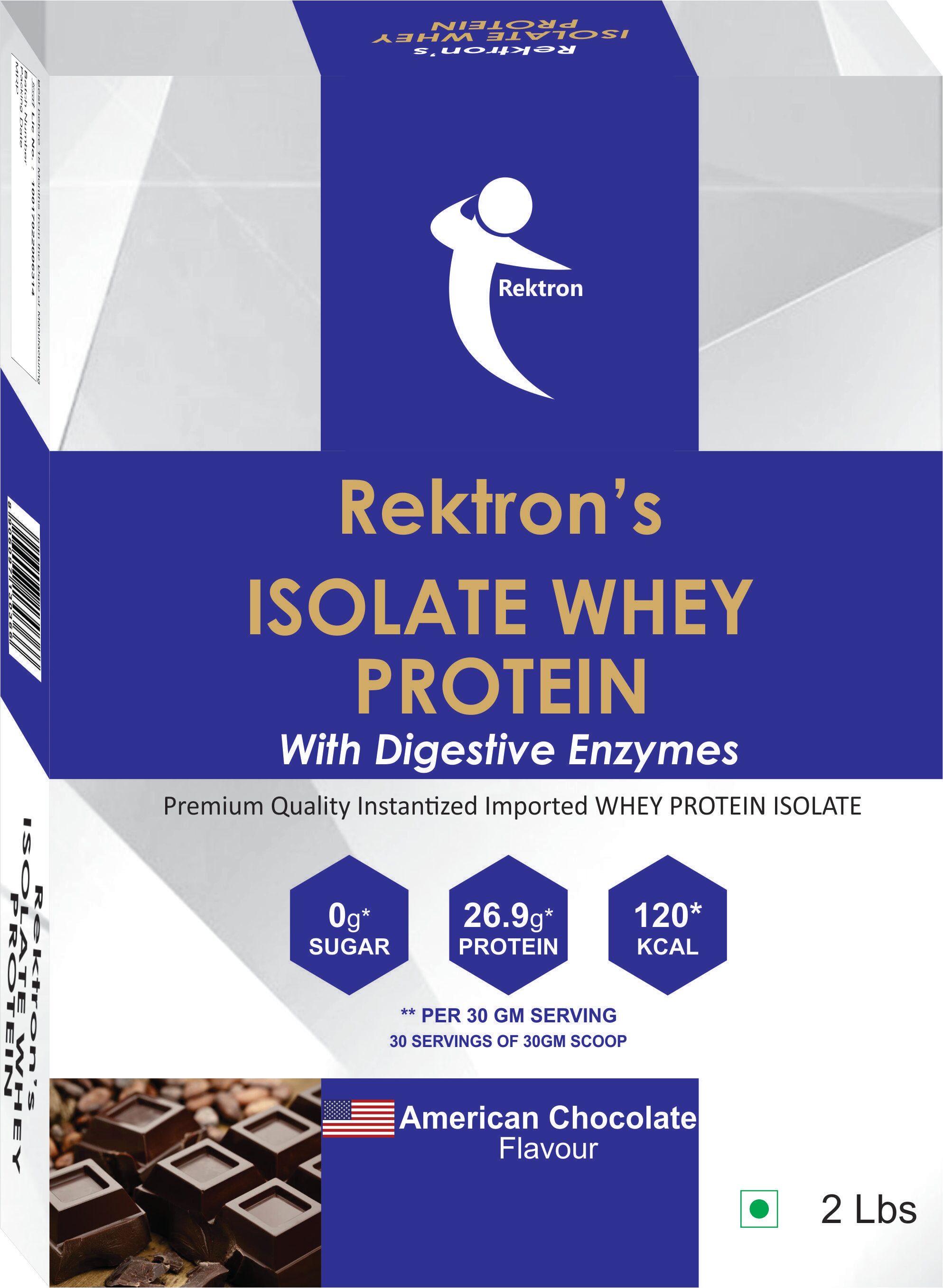 

Rektron s Whey Protein Isolate with digestive Enzymes Pack of 1
