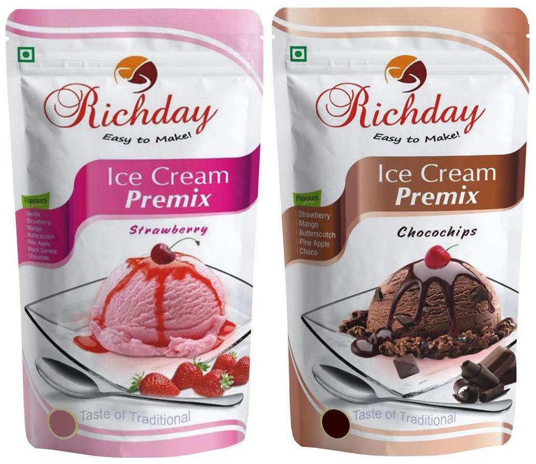 

Richday Ice Cream Premix (Strawberry Chocochips Flavour)(500 g Each)