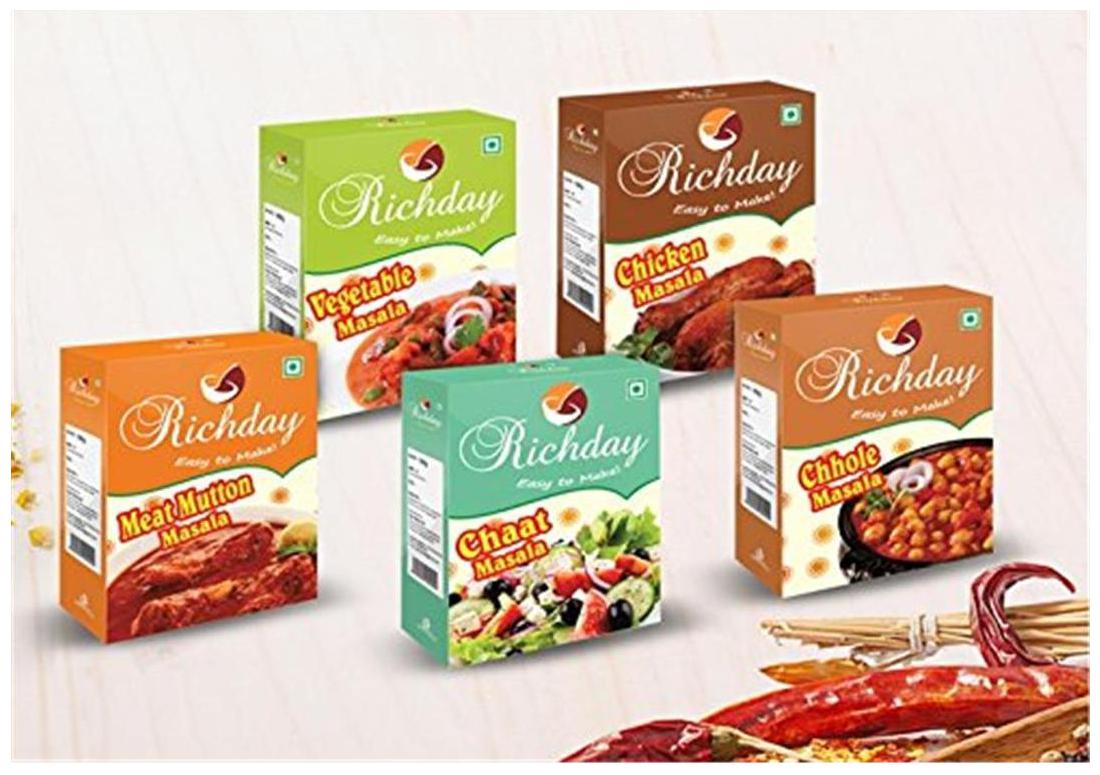 

Richday Spices Combo of 5 blended Spices 100 g each