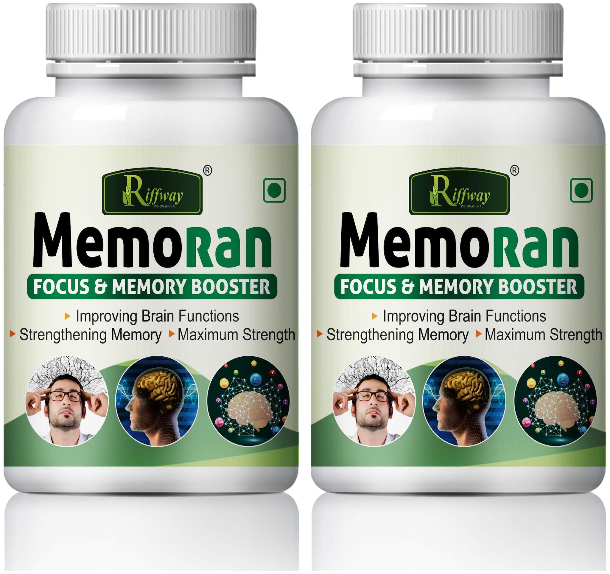 

Riffway Memoran for Improve Memory concentration Memory Power 100 Ayurvedic (120 Capsules)