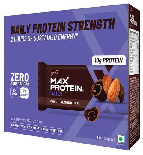 

RiteBite Max Protein Daily Choco Almond Bars 50 g (Pack of 6)