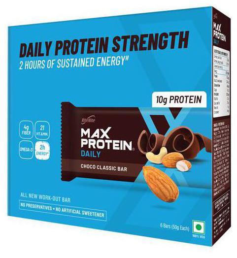 

RiteBite Max Protein Daily Choco Classic Bars 300 g each Pack of 6 (50 g each)
