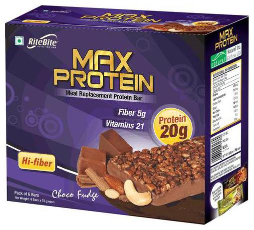 

Ritebite Max Protein Fudge Bars - Choco 75 g